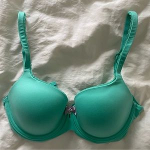 Victoria's Secret Body By Victoria Mint Green Demi Lined Underwire Bra 32DD